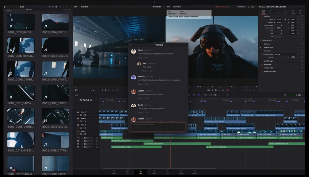 DaVinci Resolve collaboration